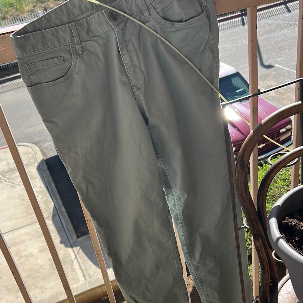 Gray Relaxed Fit Chinos Cotton Blend